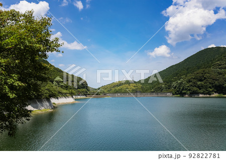 河内貯水池と堰堤の風景 北九州市八幡東区 河内貯水池と堰堤の風景 北九州市八幡東区 92822781