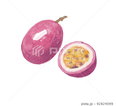 パッションフルーツ　実と断面 92824099