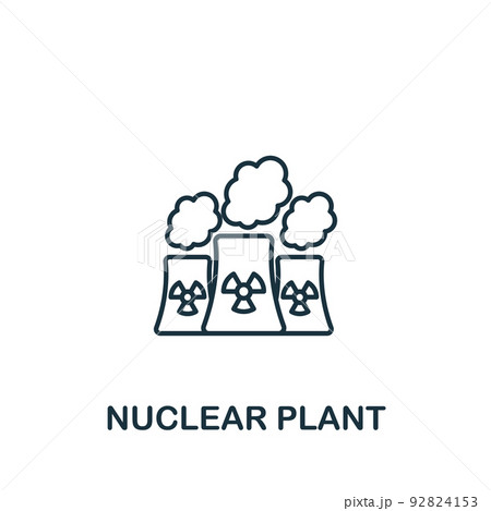 Nuclear Plant icon. Monochrome simple icon for templates, web design and infographics Nuclear Plant icon. Monochrome simple icon for templates, web design and infographics 92824153