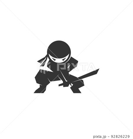 Ninja logo icon design illustration 92826229
