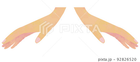 下方向 差し出す 両手 素手 下方向 差し出す 両手 素手 92826520