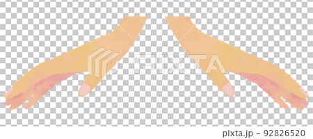 下方向 差し出す 両手 素手 下方向 差し出す 両手 素手 92826520