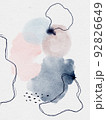 Beautiful splash of watercolor with ink stokes background 92826649