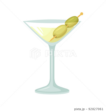 Vector illustration of a club alcoholic cocktail. Martini 92827061