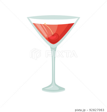 Vector illustration of a club alcoholic cocktail. Manhattans 92827063