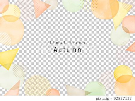 Autumn colors, hand drawn, abstract, geometric watercolor style frame design Autumn colors, hand drawn, abstract, geometric watercolor style frame design 92827132