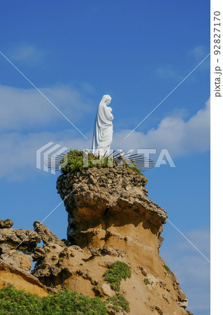 the Rocher de la Vierge, in Biarritz, France the Rocher de la Vierge, in Biarritz, France 92827170
