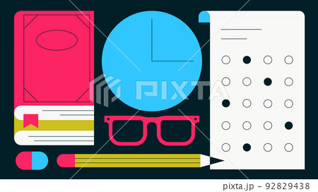 School Exam Concept Illustration 92829438