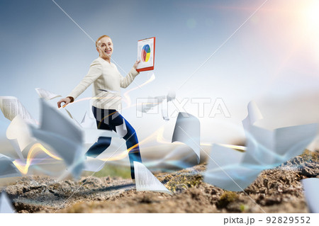 Competition in business . Mixed media 92829552