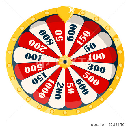 Fortune Wheel with Numbers and Winning Sums Fortune Wheel with Numbers and Winning Sums 92831504