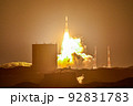 種子島でのH-ⅡAロケットの夜間打ち上げ風景 92831783