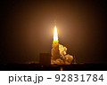 種子島でのH-ⅡAロケットの夜間打ち上げ風景 92831784