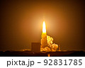 種子島でのH-ⅡAロケットの夜間打ち上げ風景 92831785