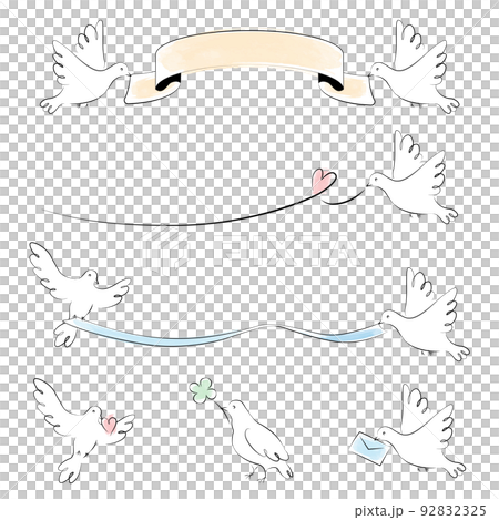 手描きの小鳥セット4 手描きの小鳥セット4 92832325