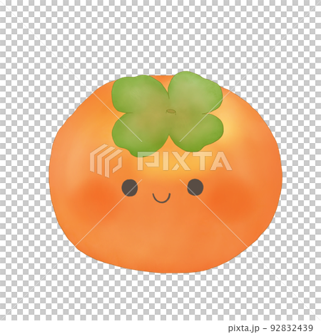 手描き風 かわいい柿 手描き風 かわいい柿 92832439