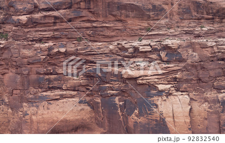 Scenic American Landscape and Red Rock Mountains in Desert Canyon 92832540