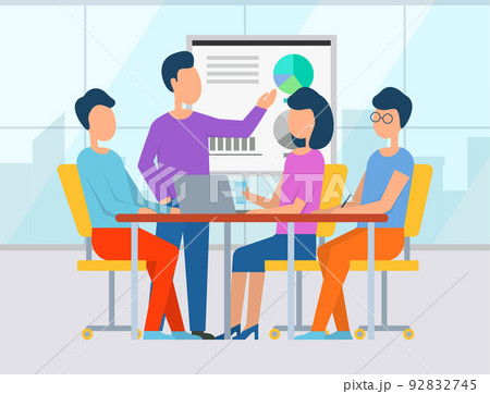 People on Conference, Whiteboard with Information 92832745