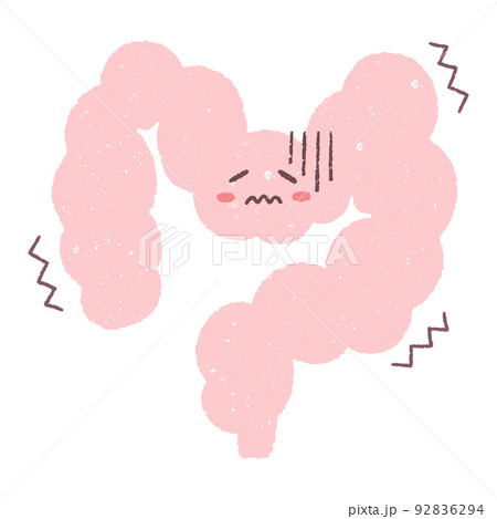 手描きのねじれ腸のキャラクター 手描きのねじれ腸のキャラクター 92836294