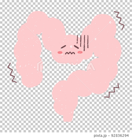 手描きのねじれ腸のキャラクター 手描きのねじれ腸のキャラクター 92836294