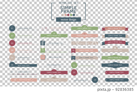 headline title template set color 92836385