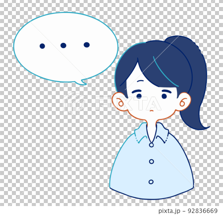 一個穿西裝的女孩傻眼的插圖 一個穿西裝的女孩傻眼的插圖 92836669