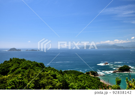 多田ヶ瀬遊歩熊野灘の島々を望む　【三重県度会郡大紀町】 92838142