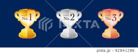 金銀銅 1位2位3位 ランキングのアイコンセット 92841286