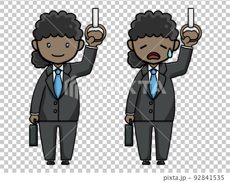 tired office worker clipart black