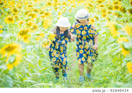 滋賀県蒲生郡日野町の滋賀農業公園ブルーメの丘咲き誇る中で撮影した少年・少女 滋賀県蒲生郡日野町の滋賀農業公園ブルーメの丘咲き誇る中で撮影した少年・少女 92846434