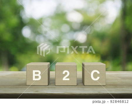 Business to customer marketing and strategy concept 92846812