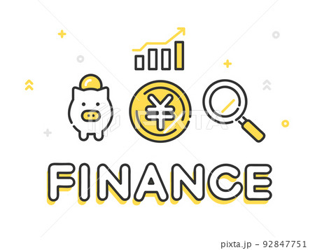 金融経済のイメージバナーイラスト素材 92847751