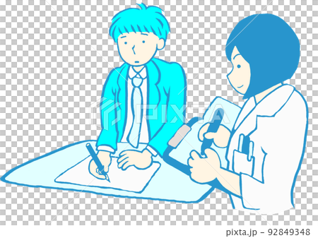 成人發育障礙男性上班族接受臨床心理學家心理檢查 Simple 92849348