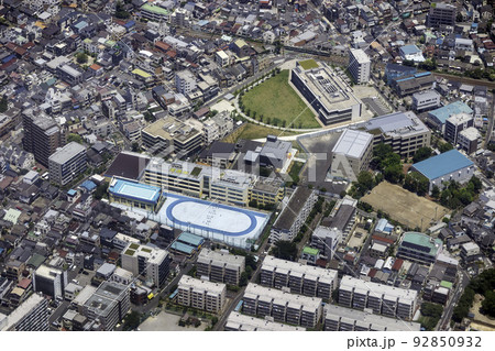 東京都墨田区文花付近を空撮 92850932