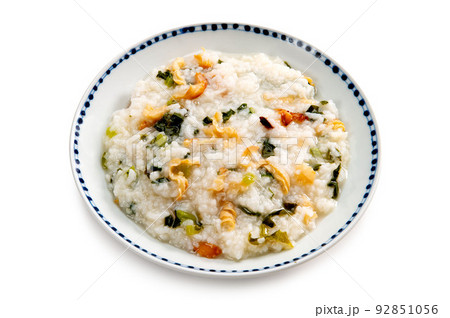 ホタテ貝紐と大根葉の粥 92851056