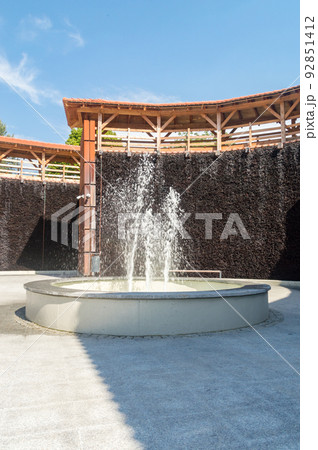 Water fountain at graduation tower with mineral salts in Bochnia. Water fountain at graduation tower with mineral salts in Bochnia. 92851412