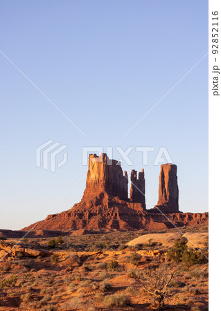 Desert Rocky Mountain American Landscape. Morning Sunny Sunrise 92852116