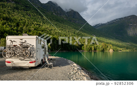 Family vacation travel RV, holiday trip in motorhome Family vacation travel RV, holiday trip in motorhome 92852306