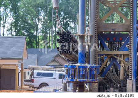 Water extraction from a portable hydraulic well drilling rig located on a land plot owned by the owner 92853199