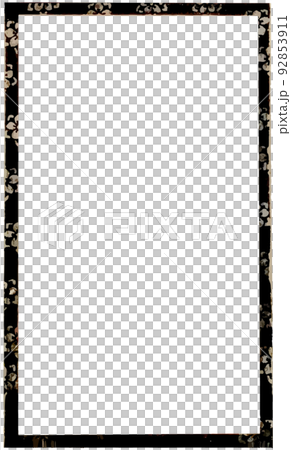 Business card size frame of black hollyhock Business card size frame of black hollyhock 92853911