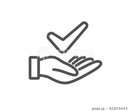 Dermatologically tested line icon. Organic approved sign. No synthetic symbol. Quality design element. Linear style dermatologically tested icon. Editable stroke. Vector 92854445