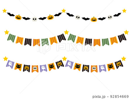 かわいいハロウィンのガーランド 92854669
