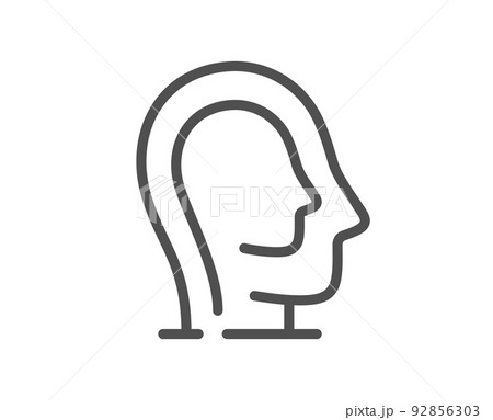 Psychology therapy line icon. Mental health sign. Brain care symbol. Quality design element. Linear style psychology icon. Editable stroke. Vector 92856303