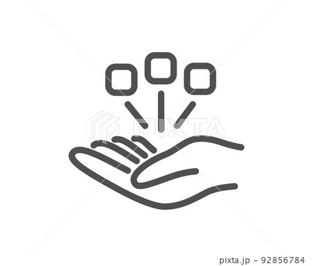 Consolidation line icon. Business strategy sign. Quality design element. Linear style consolidation icon. Editable stroke. Vector 92856784