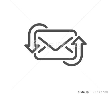 Refresh Mail line icon. New Messages correspondence sign. E-mail symbol. Quality design element. Linear style refresh Mail icon. Editable stroke. Vector Refresh Mail line icon. New Messages correspondence sign. E-mail symbol. Quality design element. Linear style refresh Mail icon. Editable stroke. Vector 92856786