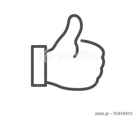 Like line icon. Thumbs up sign. Positive...のイラスト素材 