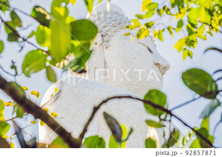 Big Buddha statue Was built on a high hilltop of Phuket Thailand Can be seen from a distance Big Buddha statue Was built on a high hilltop of Phuket Thailand Can be seen from a distance 92857871