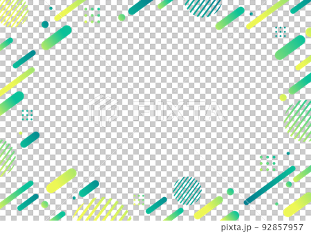 グリーン　グラデーション　幾何学　パターン　背景素材 92857957