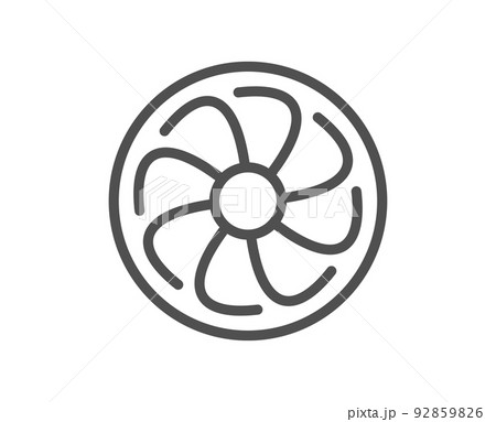 Fan engine line icon. Jet turbine sign. Ventilator symbol. Quality design element. Linear style fan engine icon. Editable stroke. Vector Fan engine line icon. Jet turbine sign. Ventilator symbol. Quality design element. Linear style fan engine icon. Editable stroke. Vector 92859826
