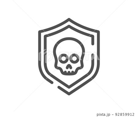Cyber attack line icon. Ransomware threat sign. Data protection symbol. Quality design element. Linear style cyber attack icon. Editable stroke. Vector Cyber attack line icon. Ransomware threat sign. Data protection symbol. Quality design element. Linear style cyber attack icon. Editable stroke. Vector 92859912
