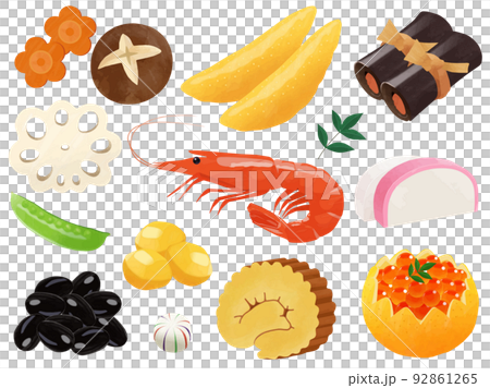 New Year ingredients _ set [*Please check the comment column for vector data] 92861265